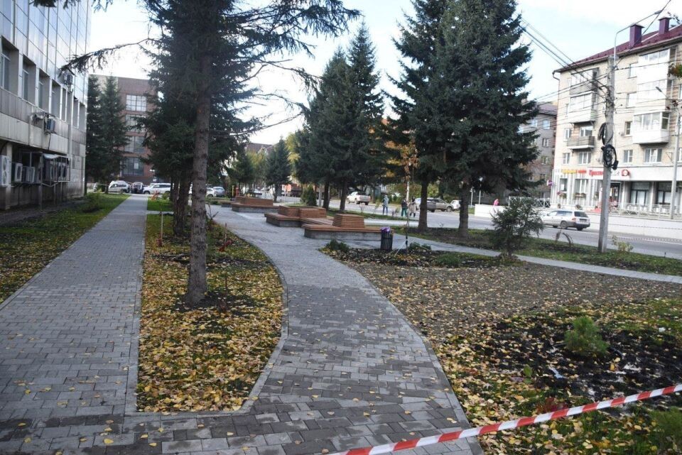    Ремонт и благоустройство городских объектов в Горно-Алтайске. Источник: t.me/OlgaSafronovaofficial