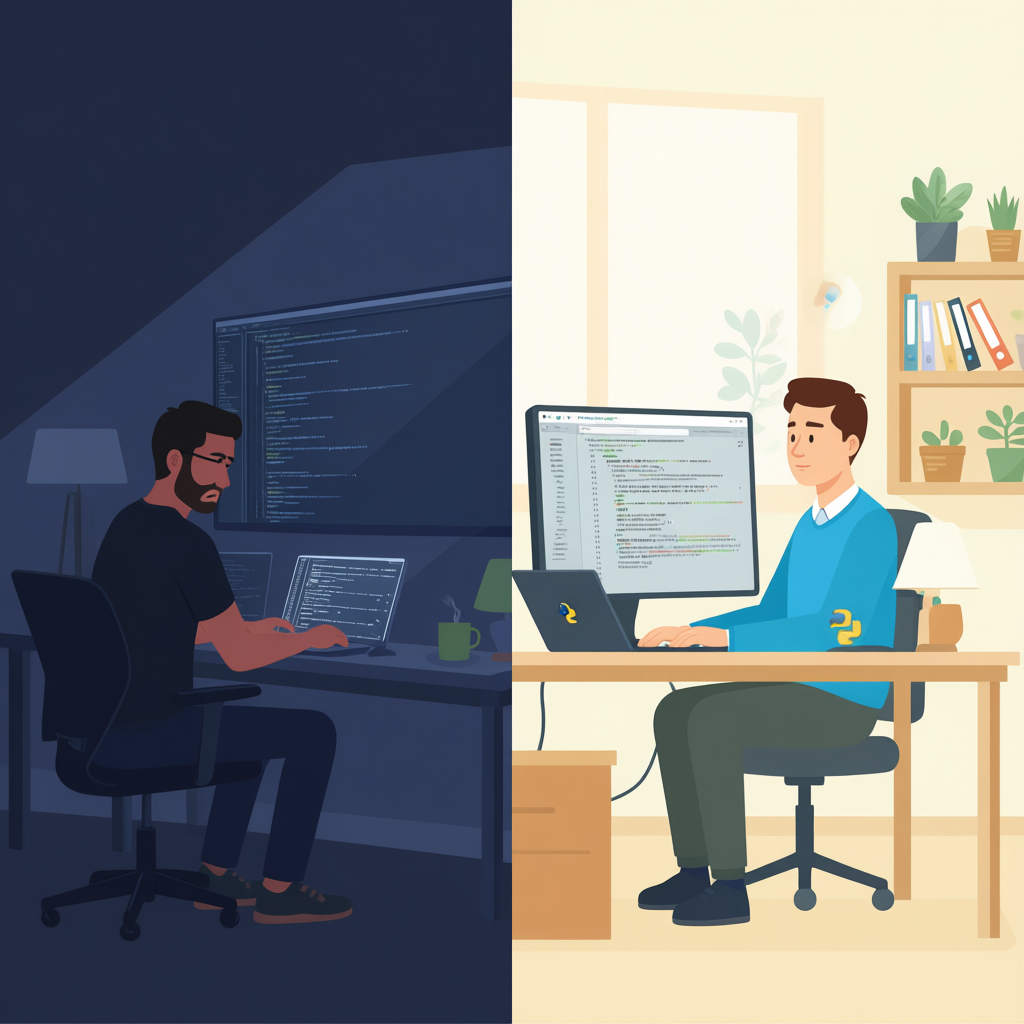 Аналитик, копирующий таблицы вручную😢/счастливый аналитик, запускающий код на питоне😎