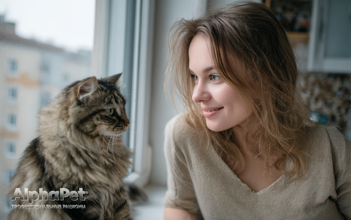 Как кошка показывает доверие с помощью пространства и привычек? / Изображение: AlphaPet