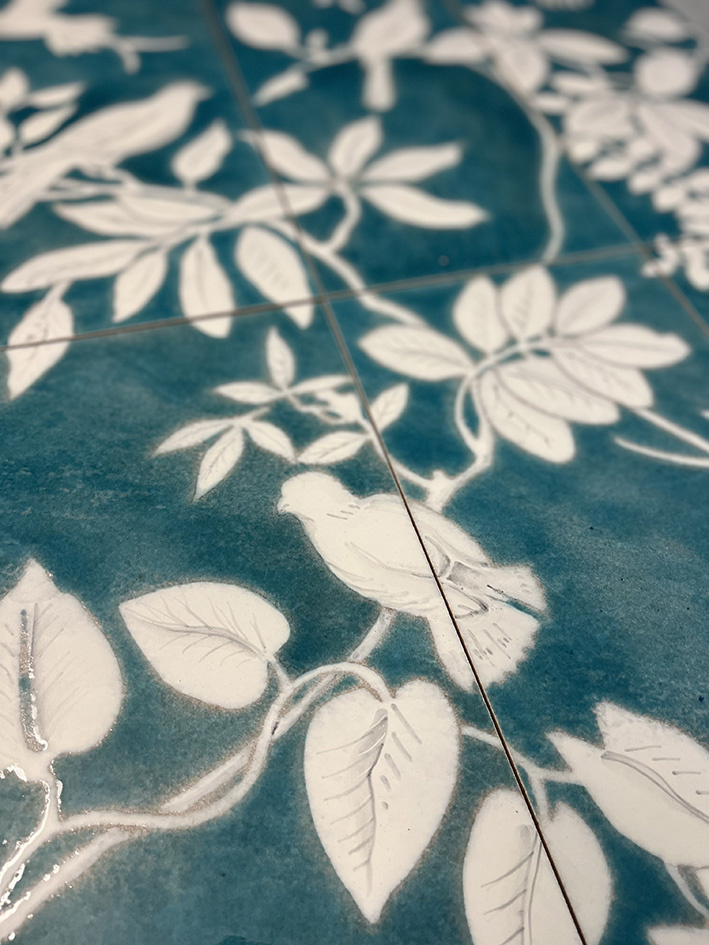 панно из плитки для ванной