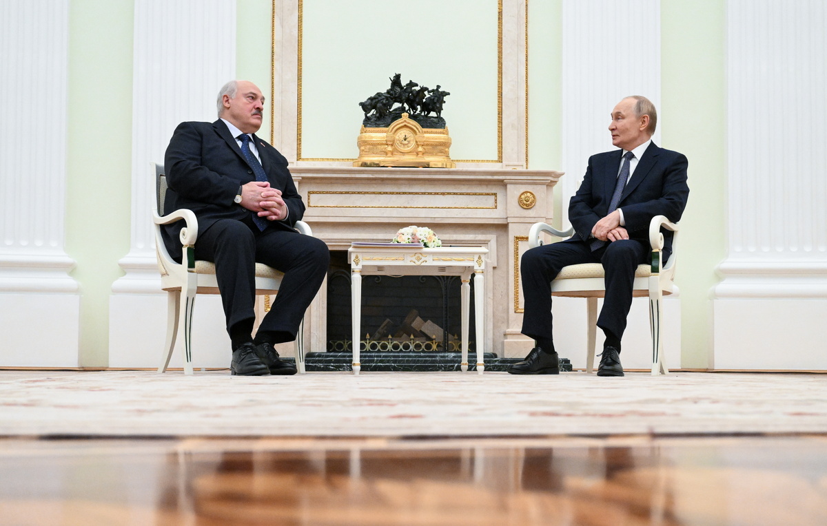   Президент Белоруссии Александр Лукашенко и президент РФ Владимир Путин  Кристина Кормилицына/POOL/ТАСС