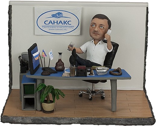 Подарок начальнику по фото «Решающий вопросы» 30 см