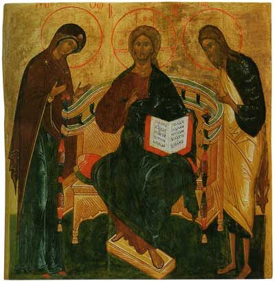 Деисус. Москва\Ростов. Середина XVI в. Центральный музей древнерусской культуры и искусства им. Андрея Рублева, Москва, Россия