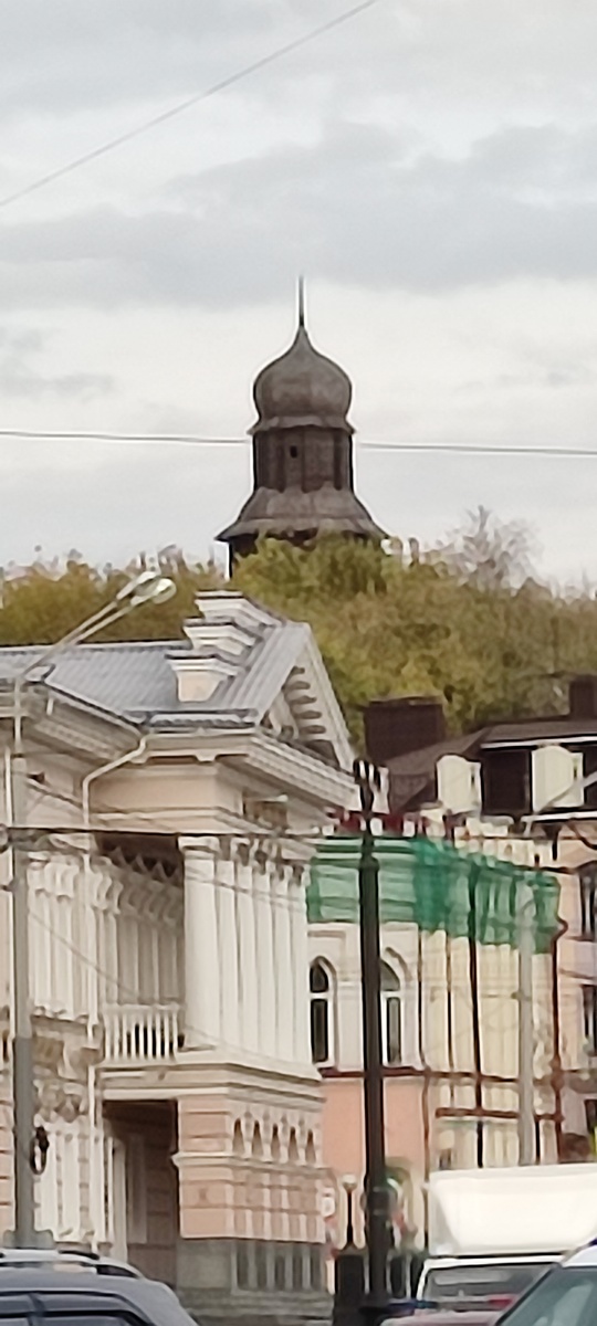 Воскресенская гора, первый камень города и храм старинный деревянный. 1604 год. 