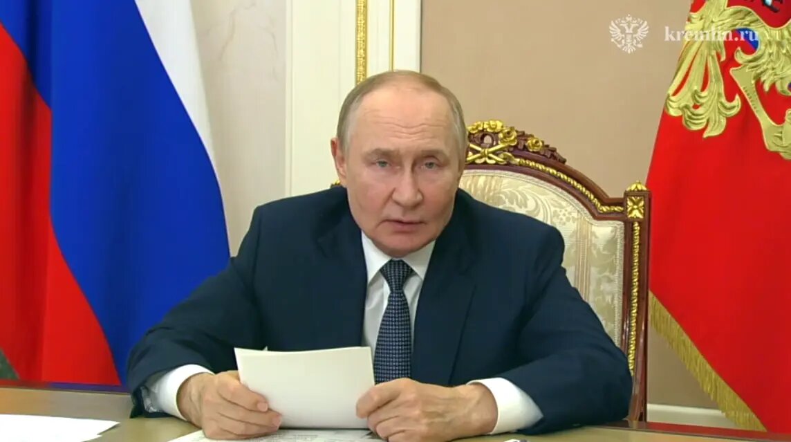    Владимир Путин. Фото: скриншот видео Кремля