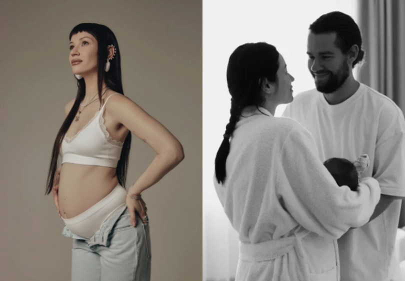 на фото Ида Галич с мужем и дочерью