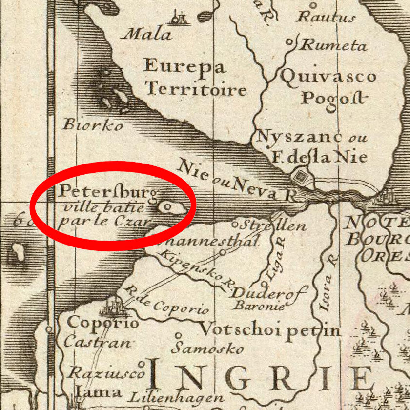 Карта "Московии" 1706 года Гийома Делиля