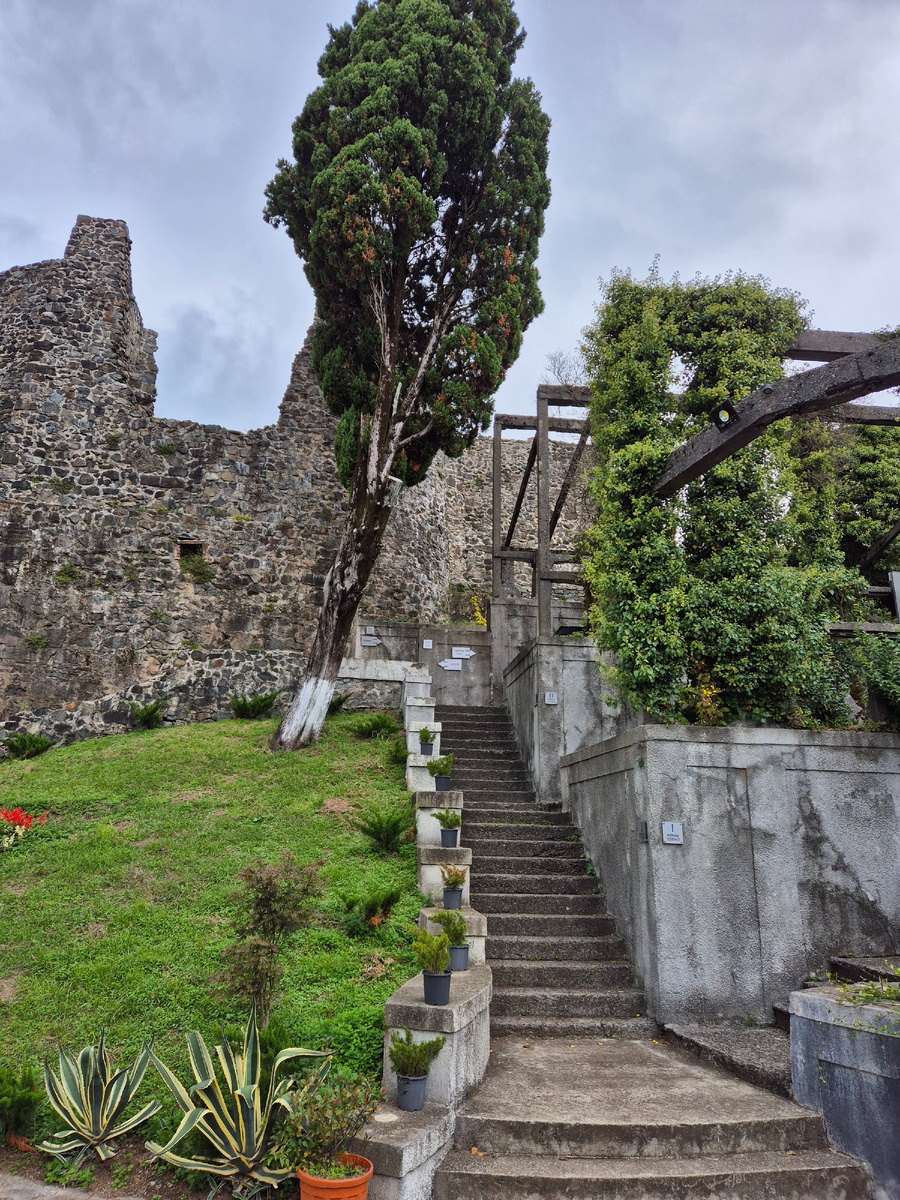 Вправо рядами идут террасы.