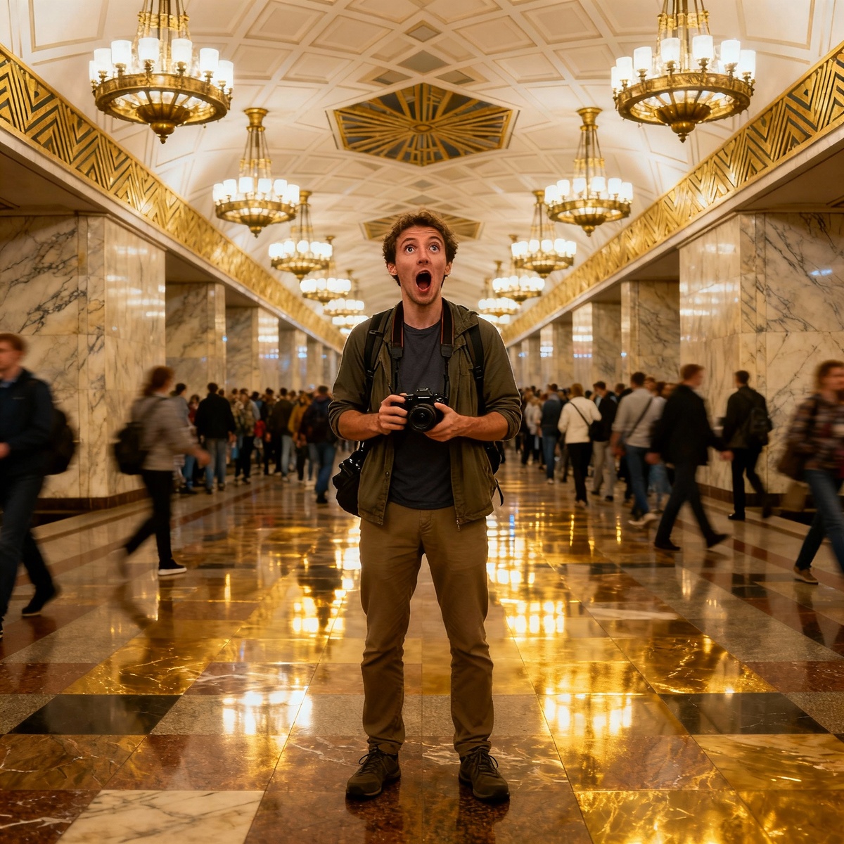 На станции метро Маяковская