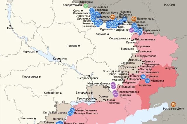    Карта боевых действий в зоне СВО на 27 сентября 2025 года