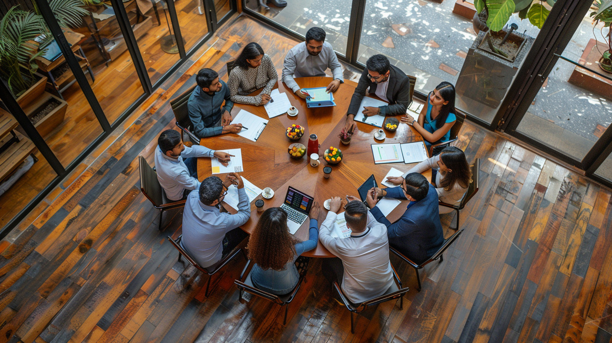 Круглый стол равенства: в новой корпоративной культуре нет "главного места". Здесь все голоса звучат одинаково громко, а лучшие решения рождаются не из иерархии, а из коллективного разума команды.
