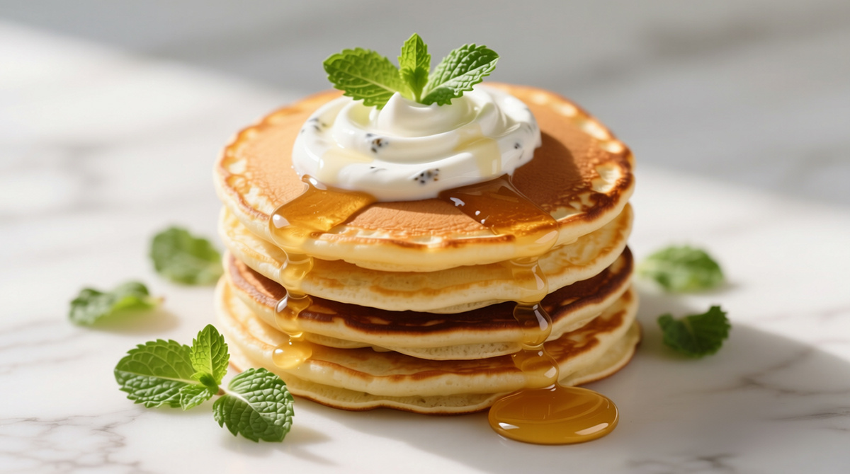 Панкейки с йогуртовым кремом