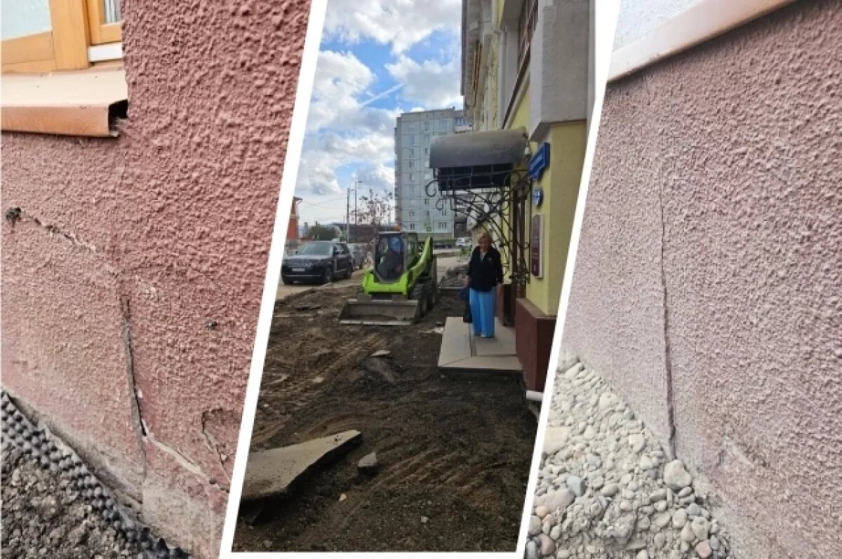    Строители повредили фасад исторического особняка в центре Красноярска