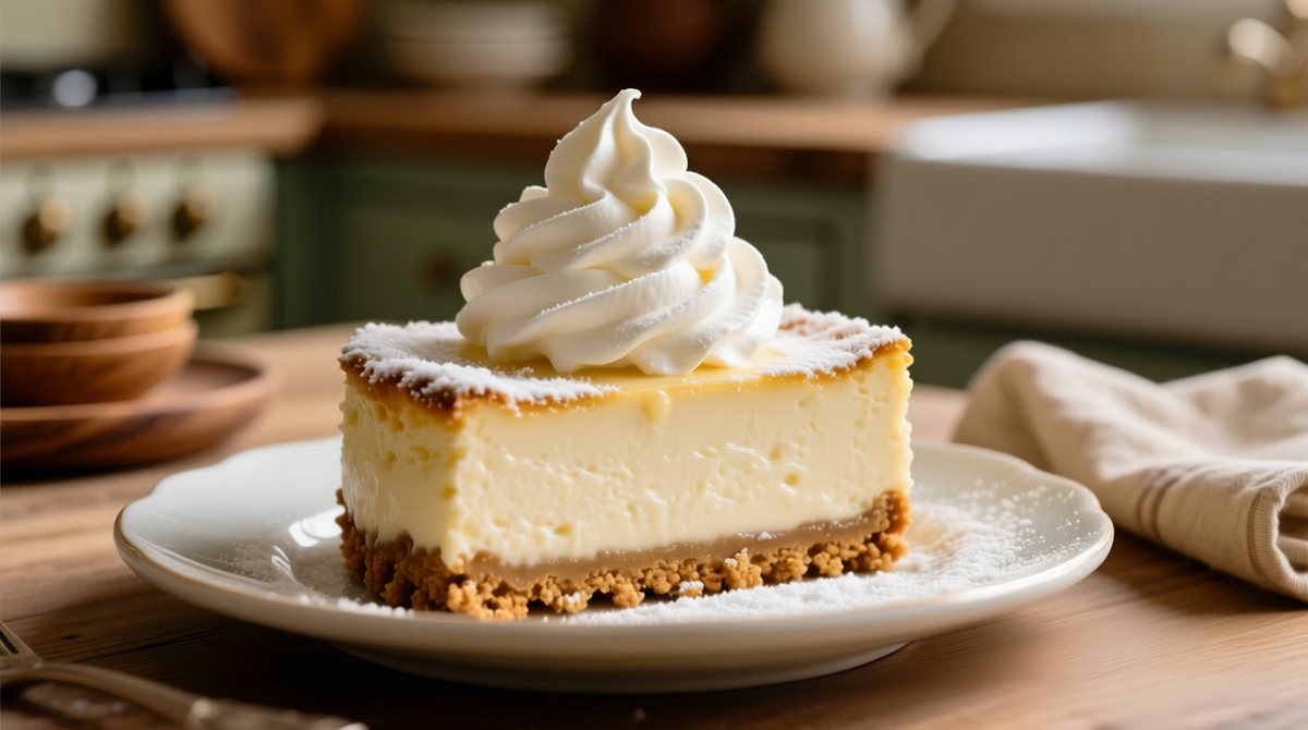 Шарлотка с кремом из взбитых сливок