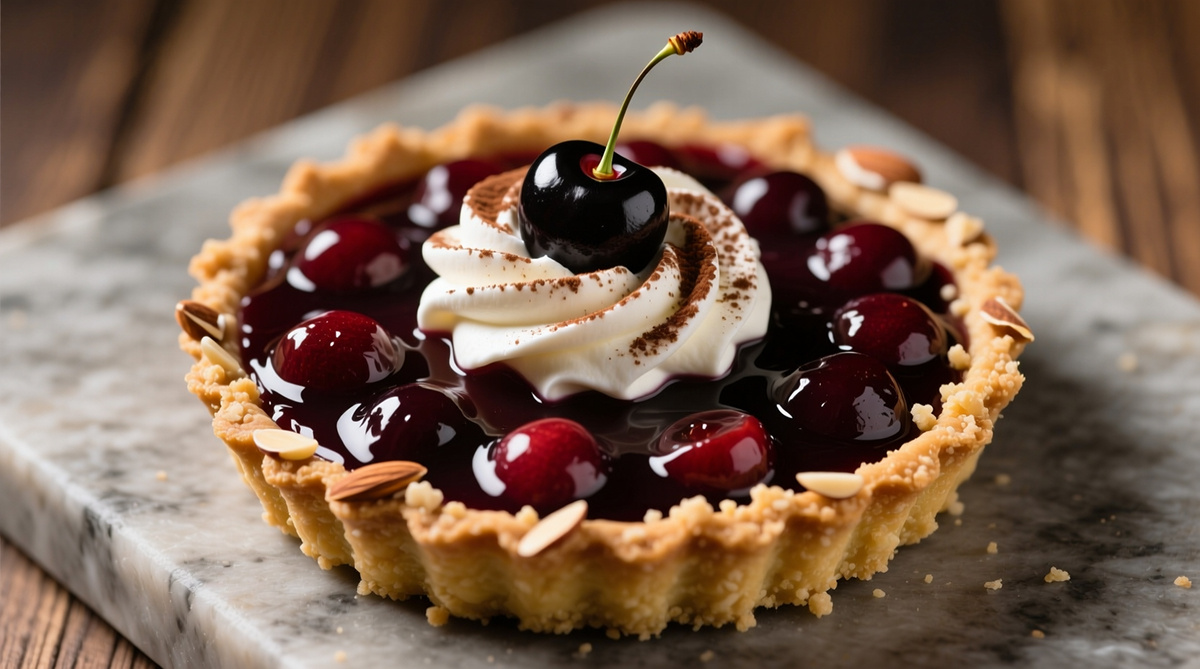 Черничный тарт с миндальной крошкой