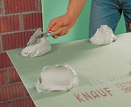 Гипсокартон на клей