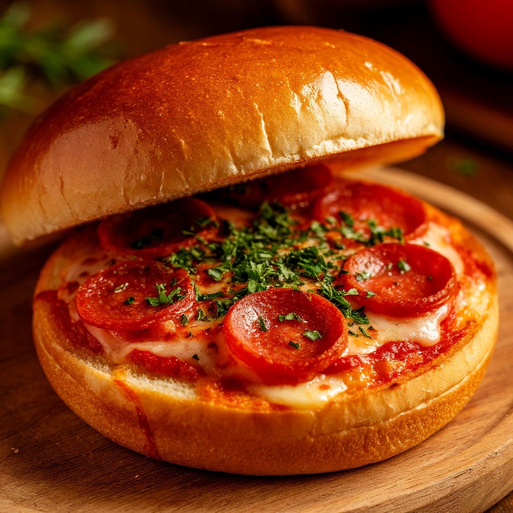 Пицца на булочке