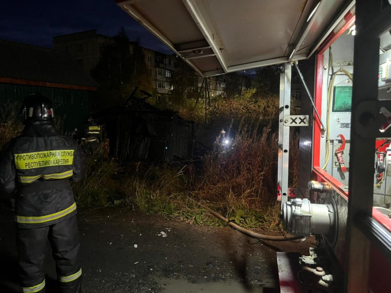    Человек сгорел в сарае в КемиГосударственный комитет Карелии по ОЖ и БН