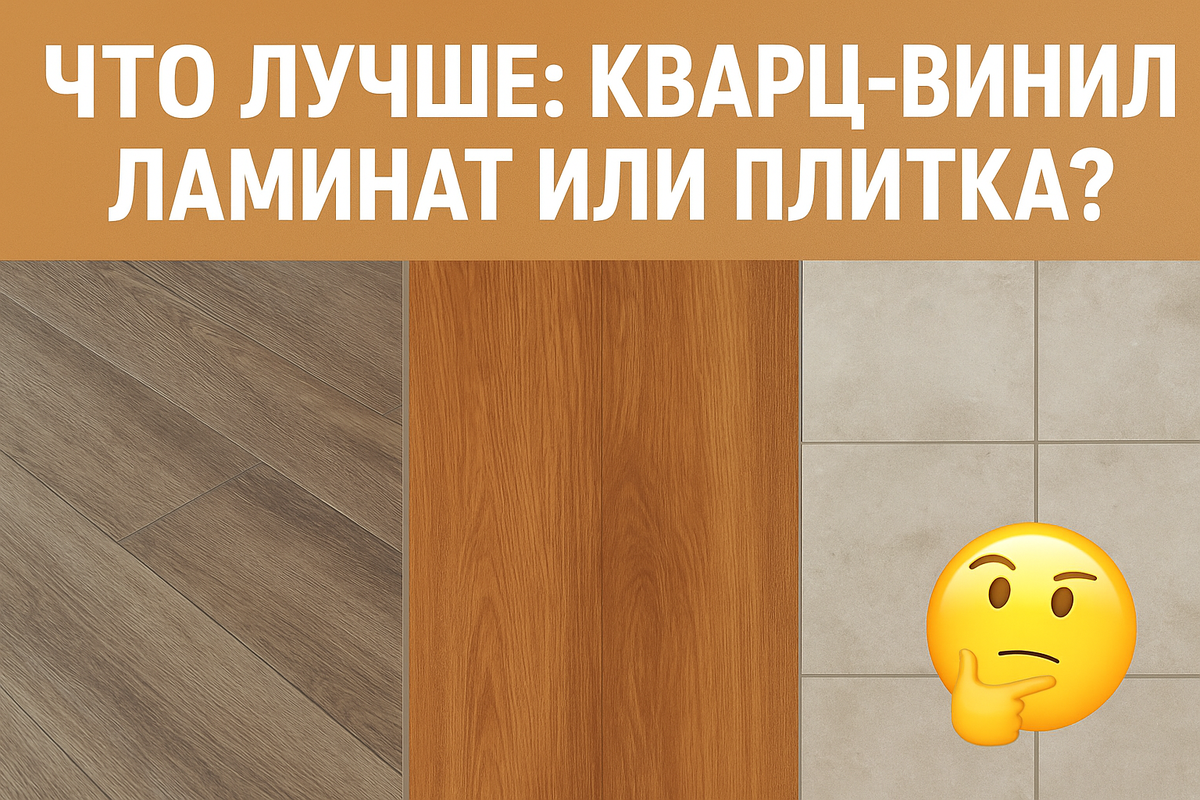 Что лучше выбрать: кварц-винил, ламинат или плитка?
