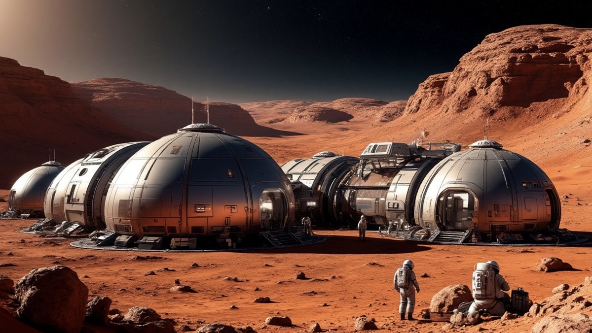 Визуализация марсианской базы при помощи нейросети