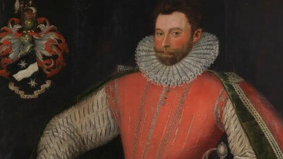 Этот портрет Дрейка датирован 1581 годом: кругосветное плавание уже прославило и обогатило его, правая рука покоится на глобусе, а левый верхний угол картины украшен гербом, который мореплавателю присвоили вместе с титулом.📷Фото: Национальная портретная галерея