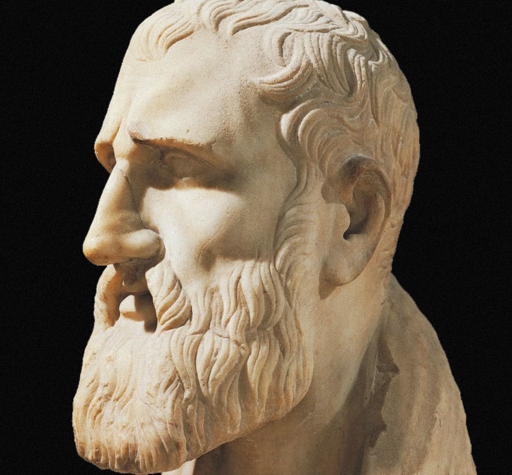 Древнегреческие философы: Бюст Зенона из Китиона, греческого философа и основателя школы стоиков