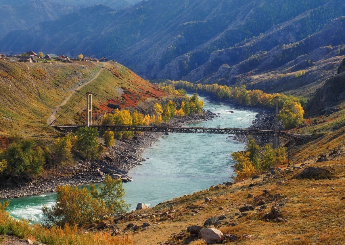 Долина реки Катунь у села Иня