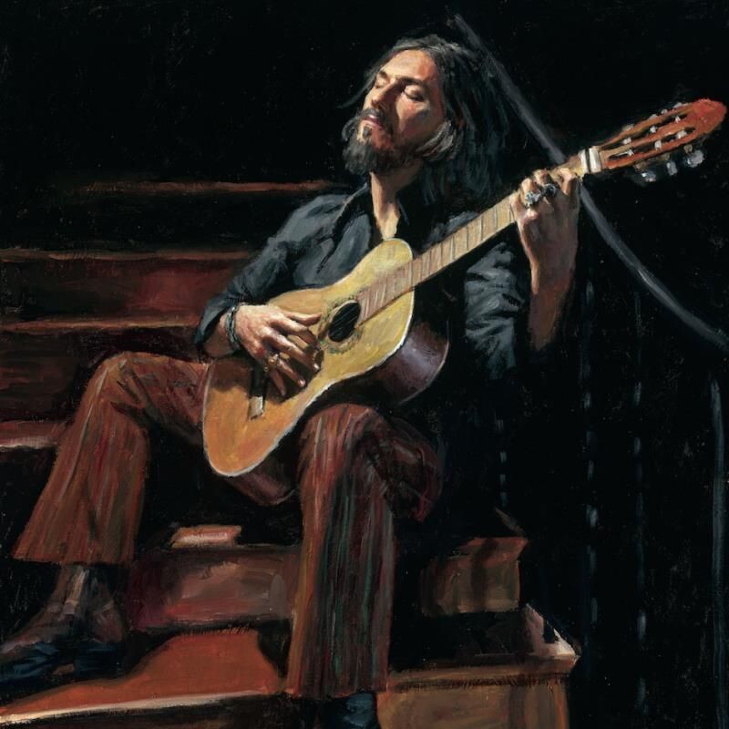 Фабиан Перез "Автопортрет с гитарой" 