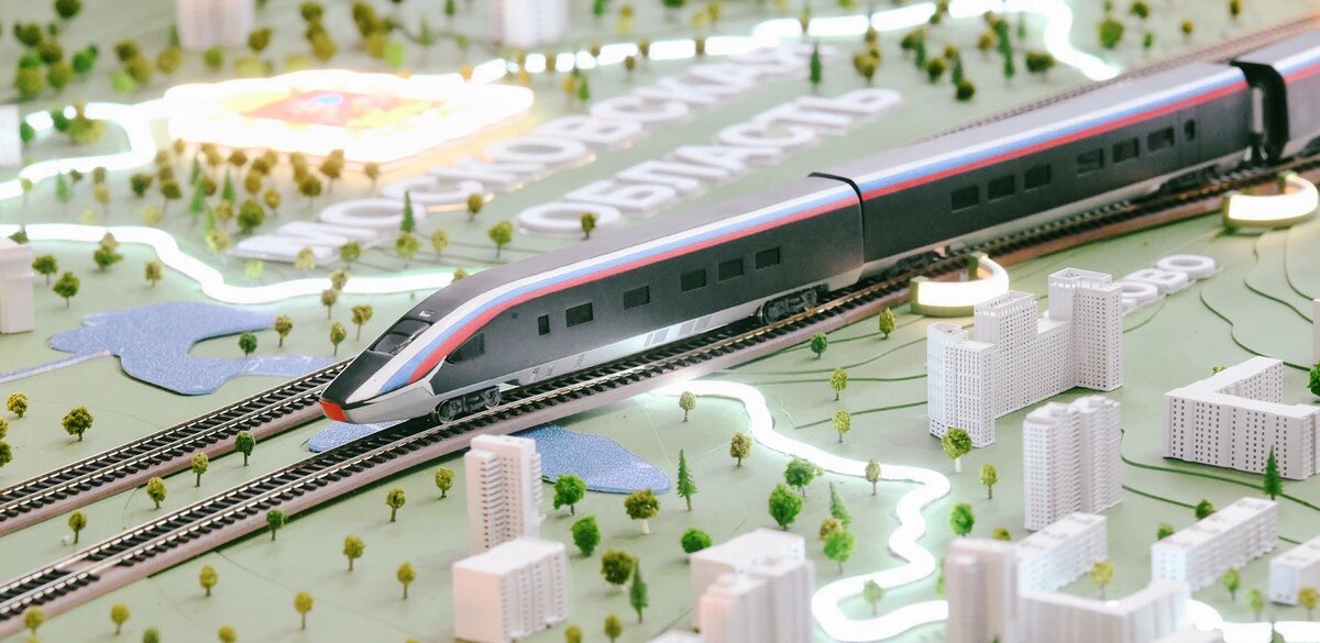   Макет ВСМ Москва — Санкт-Петербург