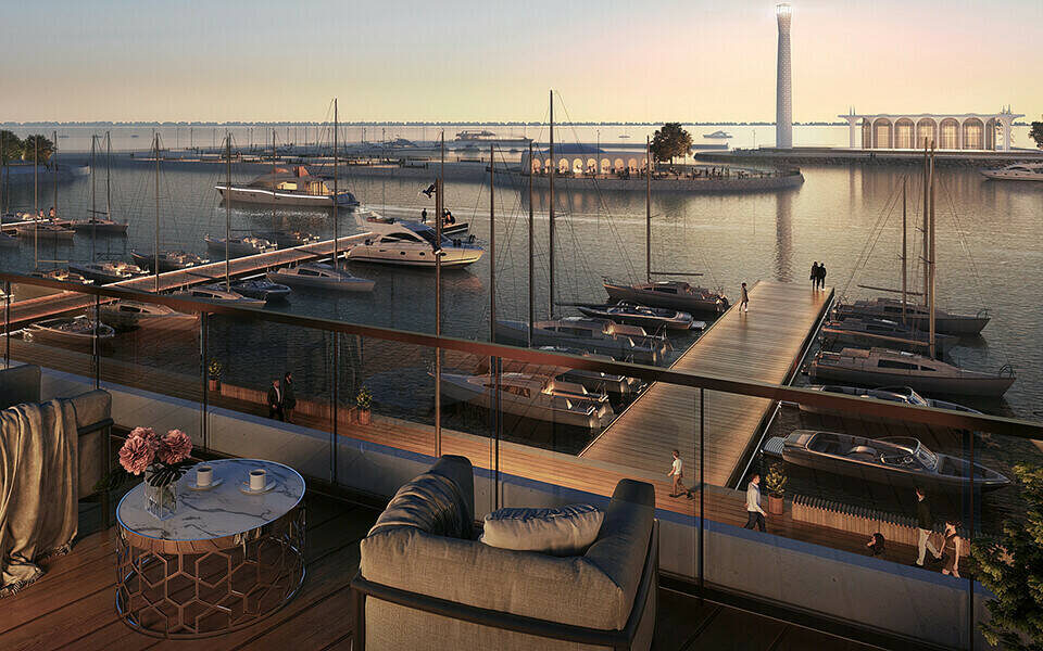 В этом году началась разработка проекта планировки и межевания территории «Восточное Лаишево», ядром которой станет «Казань марина»Эскиз предоставлен корпорацией «Туризм.РФ»