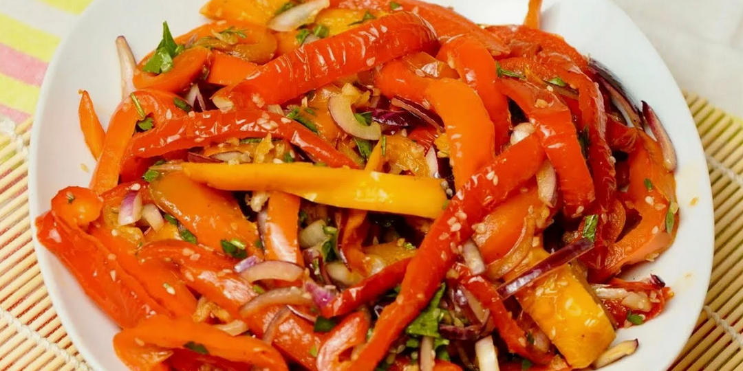 Болгарский перец по корейски на зиму. Самый вкусный рецепт без варки быстрый