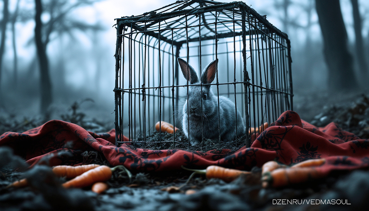 Авторское изображение @vedmasoul. Cгенерировано ИИ. Ритуал чистки от порчи, крадник