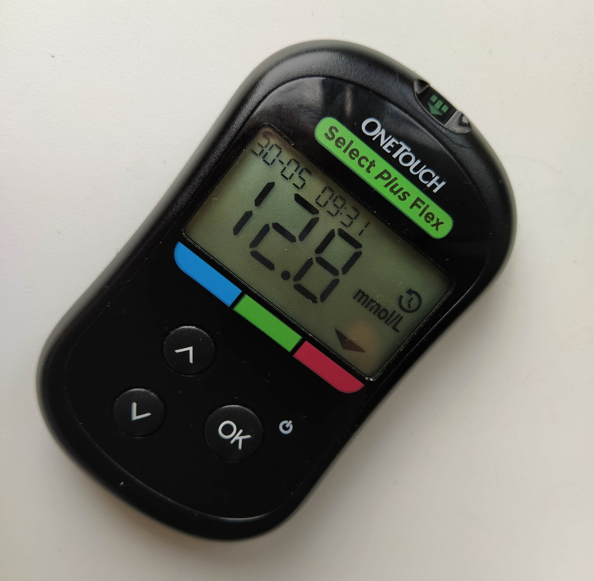 Вот так выглядит домашний глюкометр...