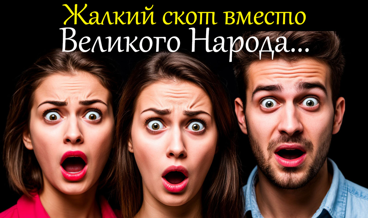 Жалкий скот вместо Великого Народа.