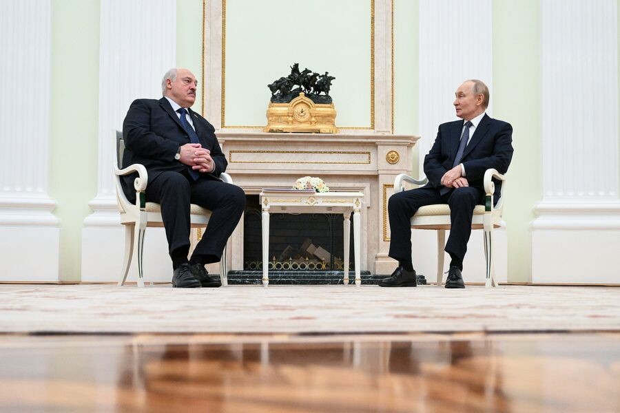    Владимир Путин и президент Белоруссии Александр Лукашенко / Источник: © Кристина Кормилицына/POOL/ТАСС
