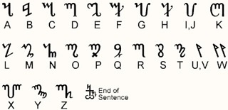 Фтванский алфавит. Фото из сети.