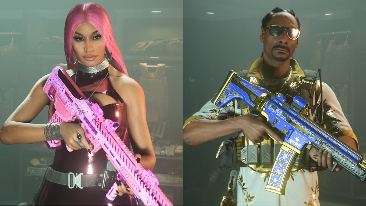    Певица Ники Минаж и рэппер Снуп Дог в