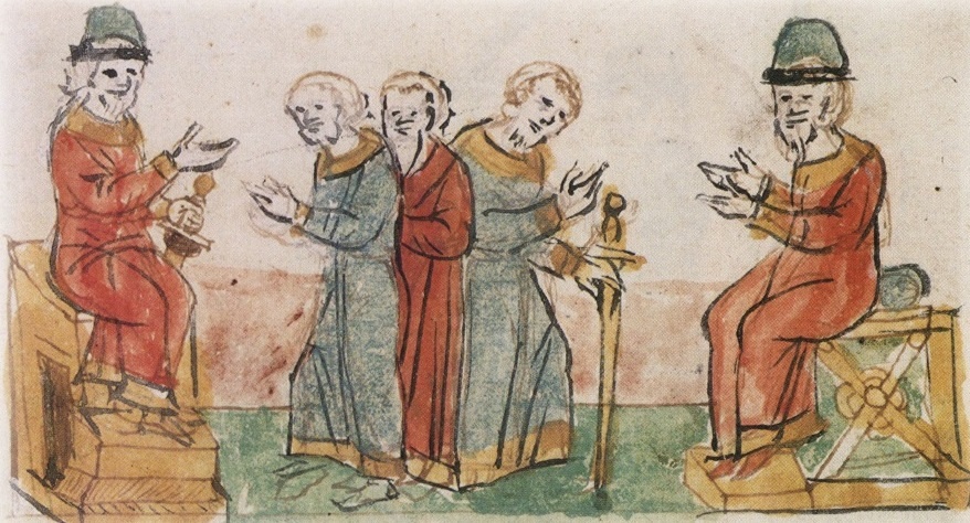 Обращение послов киевлян к Святославу и Всеволоду. Радзивилловская летопись.