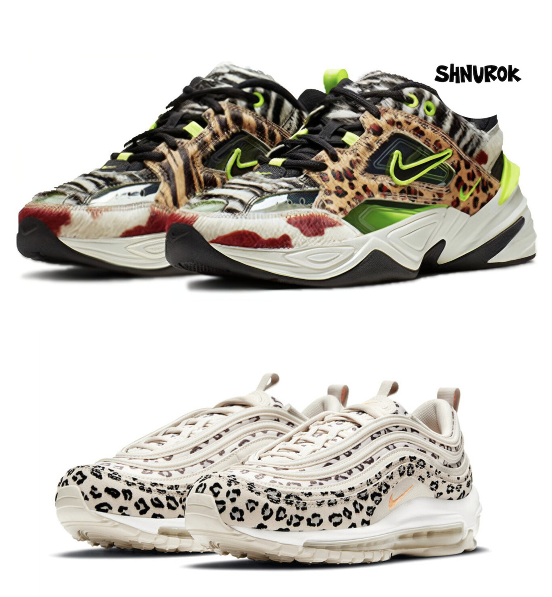 Nike M2K Tekno Animal Pack и Nike Air Max 97 Leopard