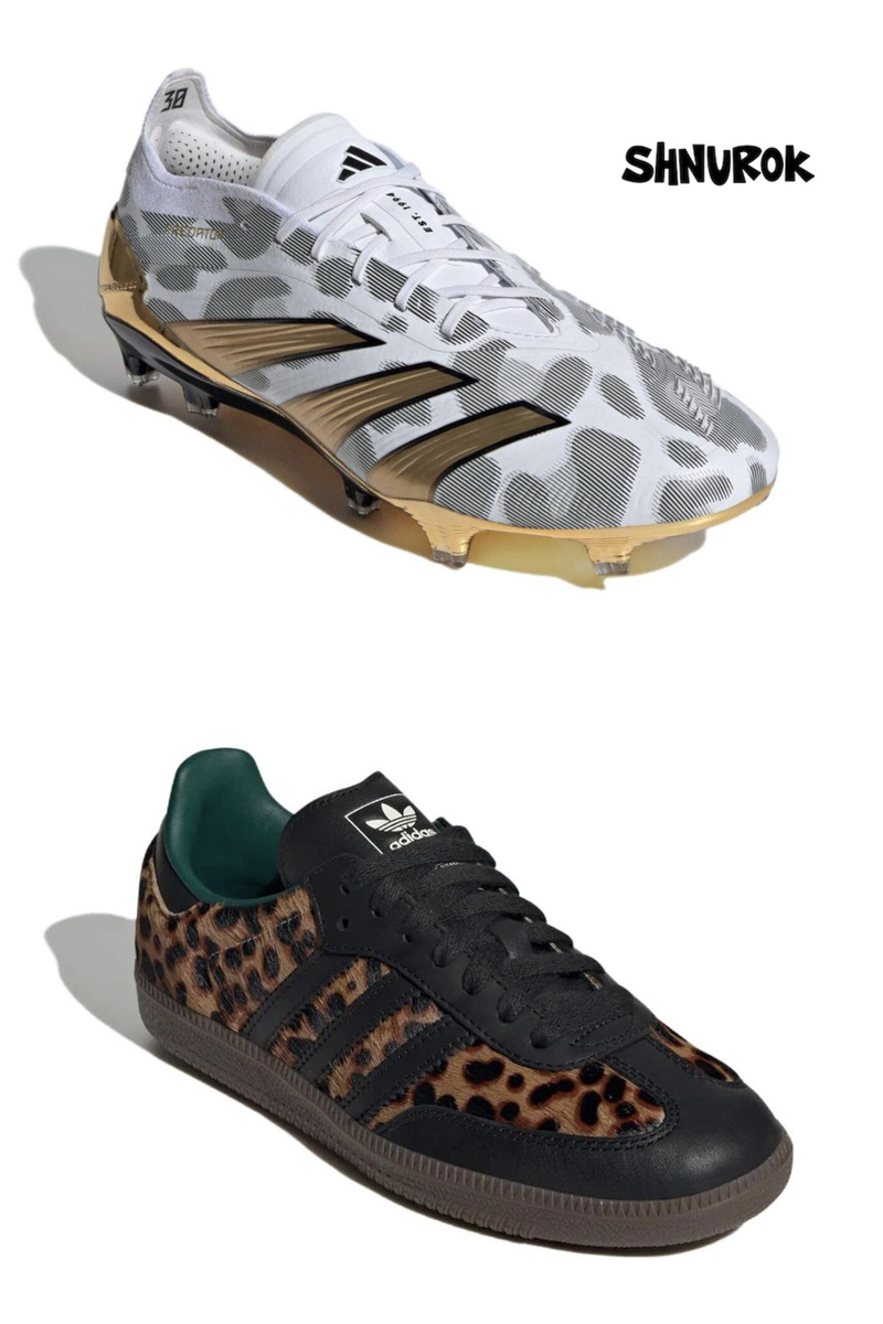 Adidas Predator Elite Fg Gold Metallic Leopard и Samba Cheetah Pack Collegiate Green