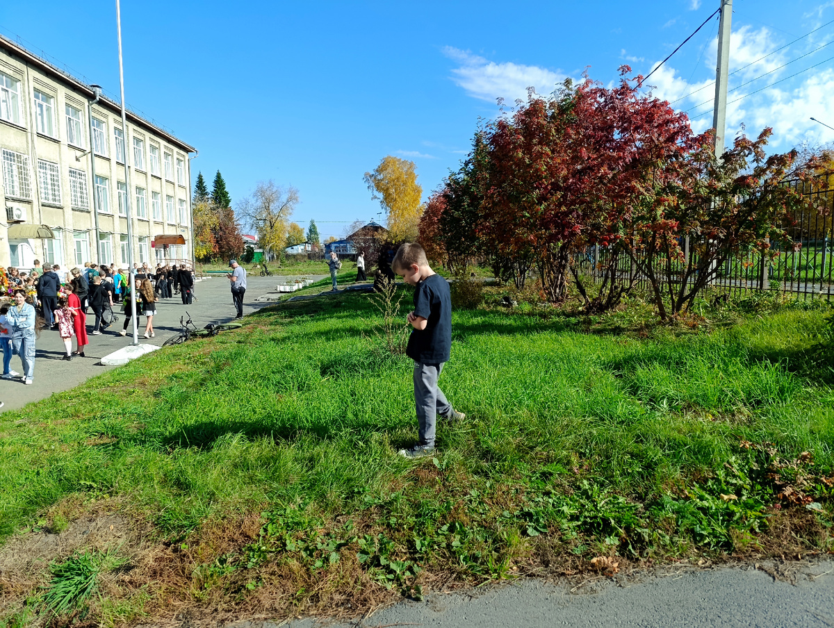 Вадюха ловит кузнечиков