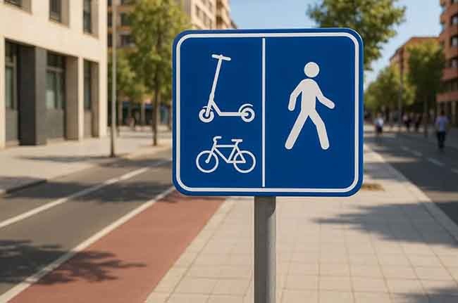 Фаворит среди новых испанских дорожных знаков S-43 призван разделять разные группы участников дорожного движения elconfidencialdigital.com