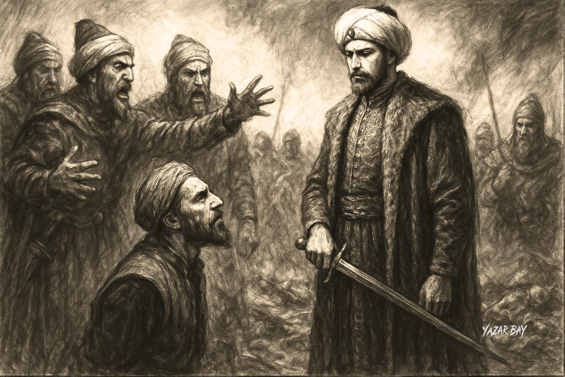 Султан Орхан выносит приговор главному предателю, Якуб-бею. ©Язар Бай