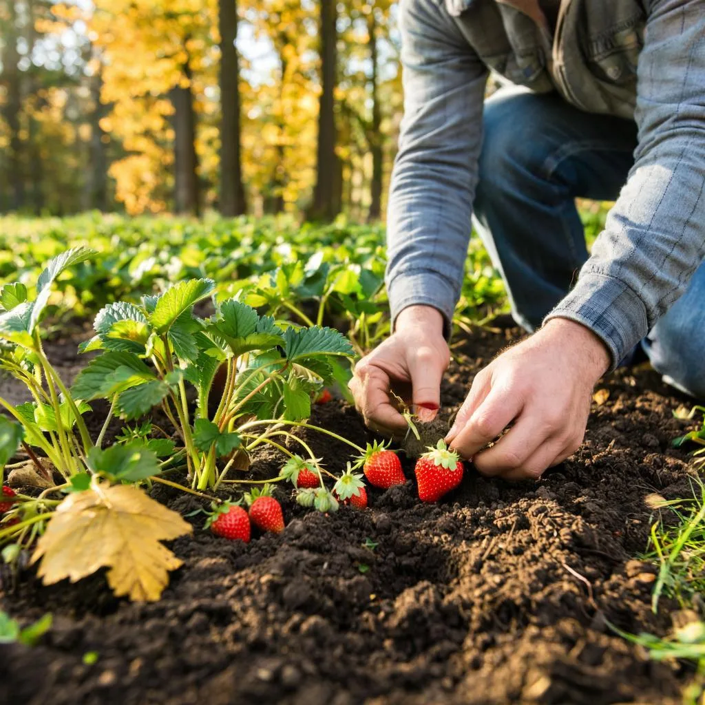 Как посадить клубнику осенью правильно? Лайфхаки садовода-любителя 🍓🌾