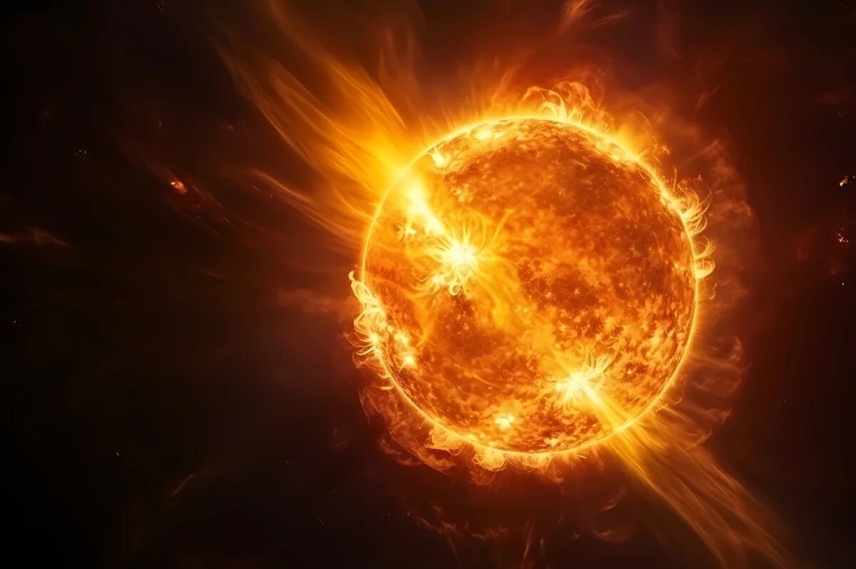    Вспышки на Солнце.