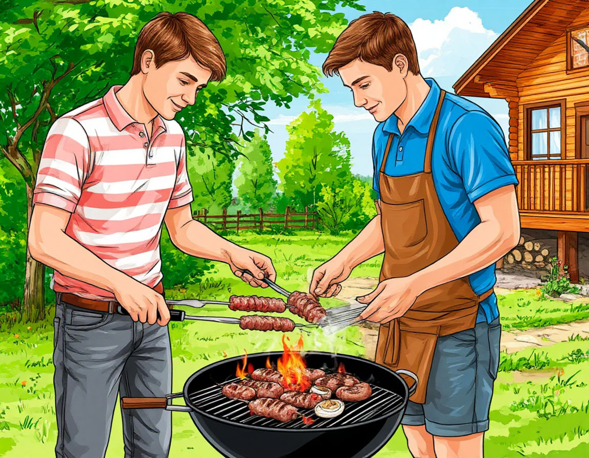 Статья развенчивает мифы, утверждая, что правильно приготовленный шашлык полезен благодаря высококачественному белку, железу, витаминам группы B и мощному антистрессовому эффекту.
Статья раскрывает универсальность шашлыка как вкусного и полезного блюда. Автор объясняет, как правильно сочетать специи и травы для улучшения усвояемости белка и насыщения организма витаминами.
 Главный секрет – готовка на жарких углях без открытого огня, избегая пригорания и неправильных маринадов. Автор подробно описывает девять уникальных рецептов: от классического свиного шашлыка в луковом маринаде до бараньего по-кавказски, куриного в кефире, говяжьего в сухом маринаде, сёмги, индейки в апельсиновом соке, овощного гриля, свиных рёбрышек и люля-кебаба из баранины. Завершают статью универсальные советы по выбору углей, розжигу, проверке жара, засолке и отдыху готового мяса, подчёркивая важность готовки с душой.
