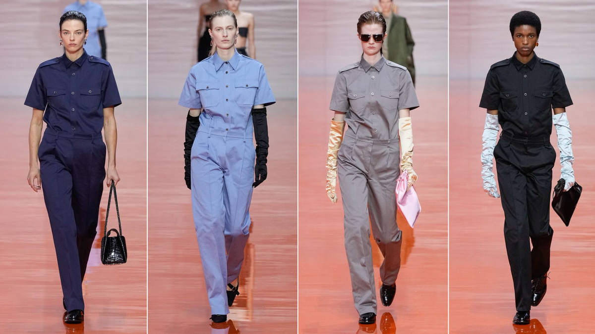 Модные рубашки и брюки по версии Прада сезона весна-лето 2026