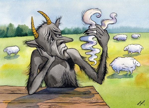 Солдат и чёрт. (сказка)