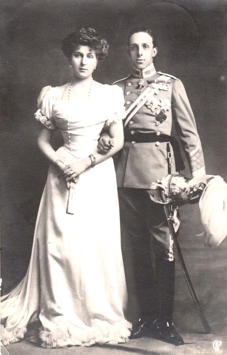 Король Испании Альфонсо XIII и королева Виктория Евгения, 1906 год