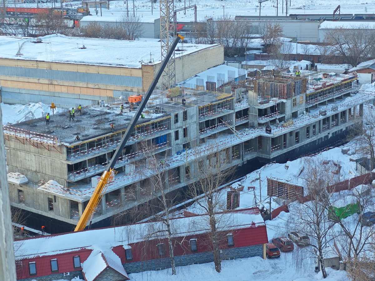 UPD2: стройплощадка, 15.02.26г. Залито перекрытие 3-го этажа,армирование 4-го этажа